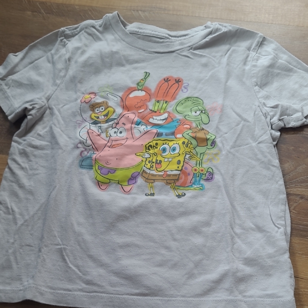 SpongeBob SquarePants Kids Graphic T-Shirt - Gray
